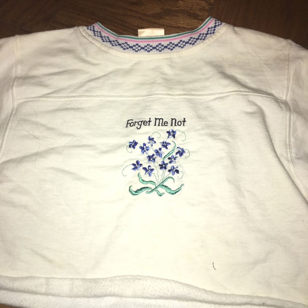 Cropped Forget Me Not Sweatshirt